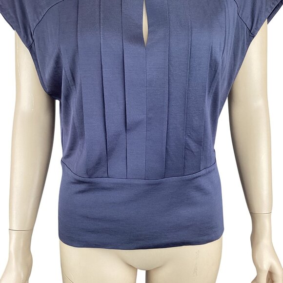 3.1 Phillip Lim Top Size Medium Keyhole Charcoal Gray‎ Pleated Detail - Picture 6 of 8